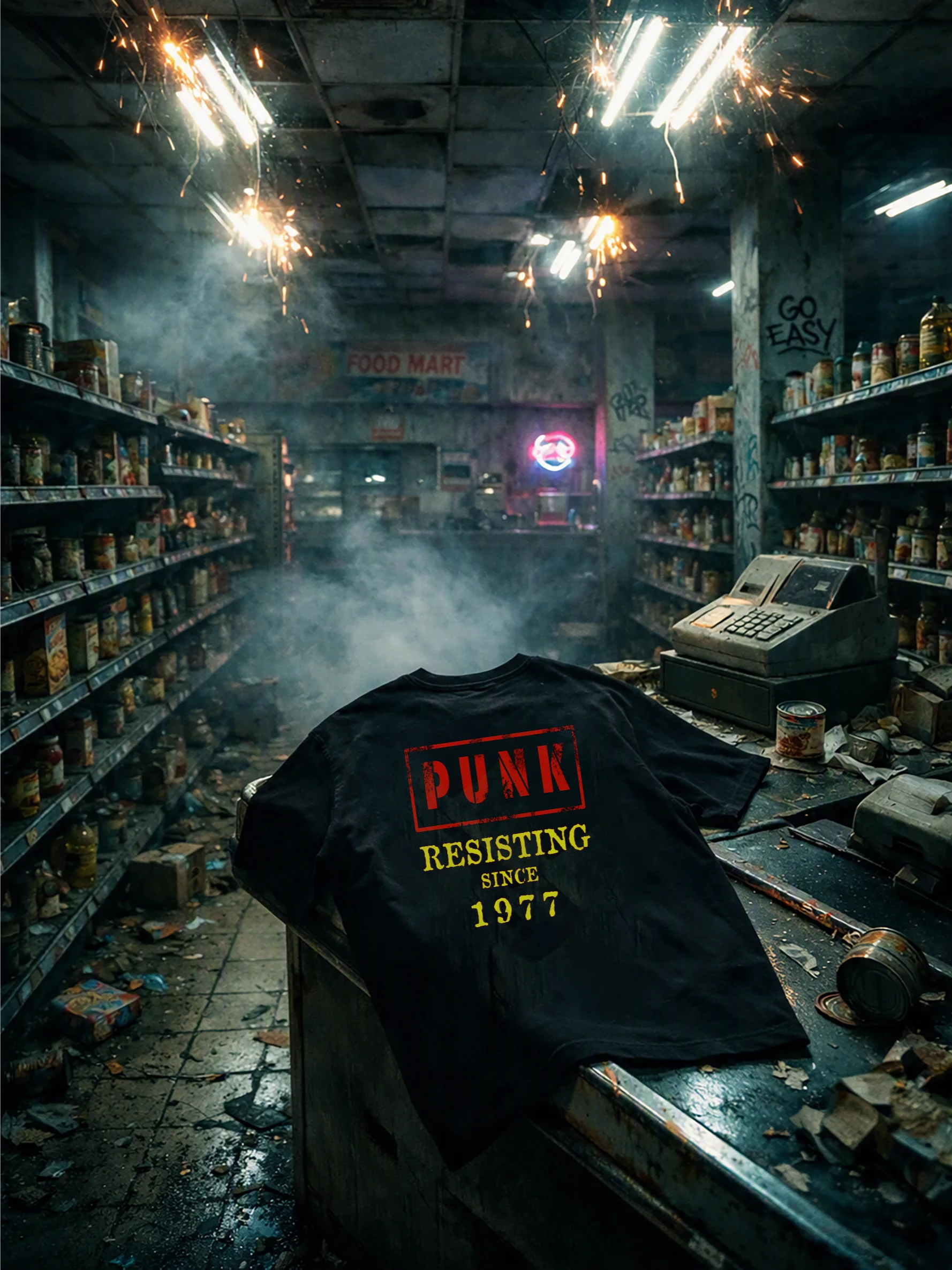 Punk Resisting Since 1977 Graphic Tee - Vintage 1970s Alternative Rock Streetwear T-Shirt product image (2)