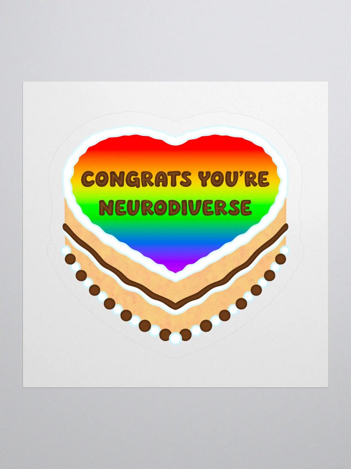 Neurodiverse Cake Sticker product image (1)