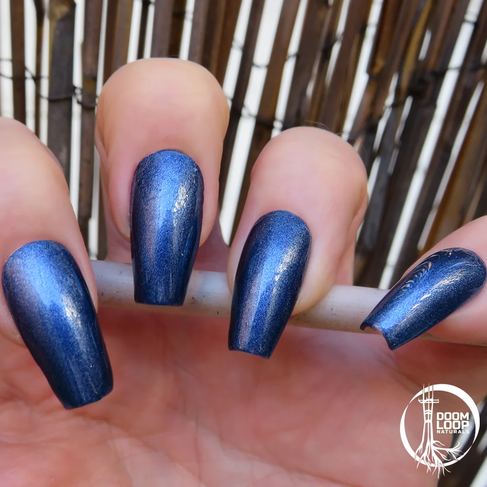 THE WOLVES OF WINTER - Deep Blue Shimmery Semi-Metallic Nail Polish product image (4)