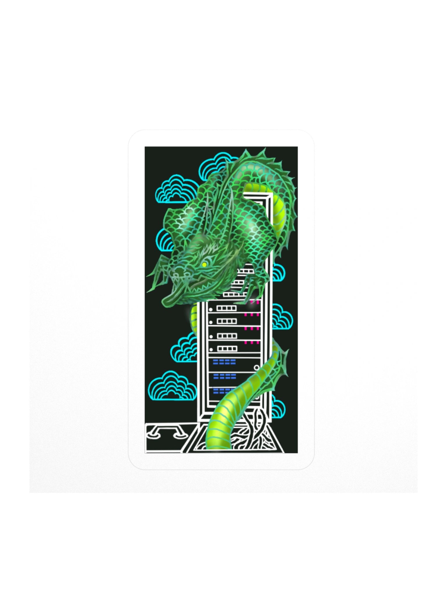Japanese dragon On Cloud Server_Black product image (1)