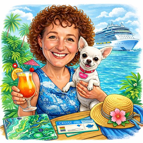 Yep, that's me. Fluid art, going on a cruise. And, I wish I could take Bella with me 😊

#chatgpt #ai #fluidart #cruise #chihu...