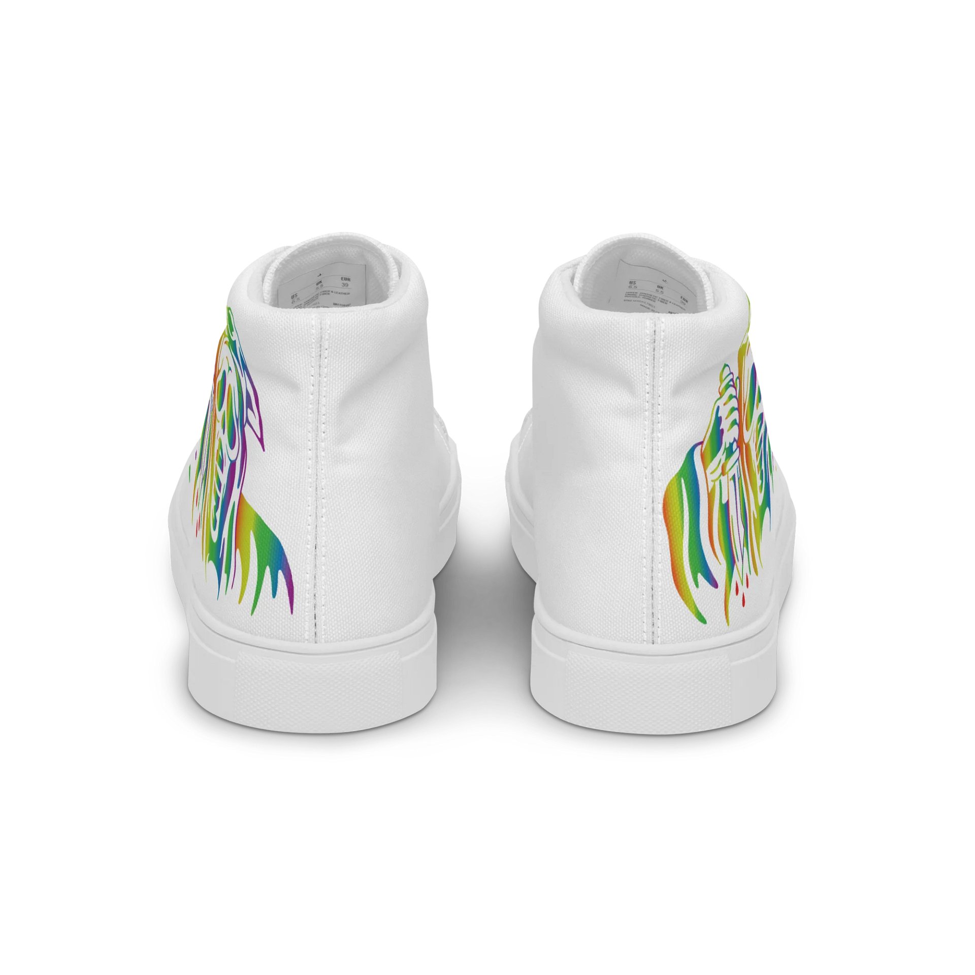 Men's White Canvas High Top - Rainbow Ghostie product image (3)