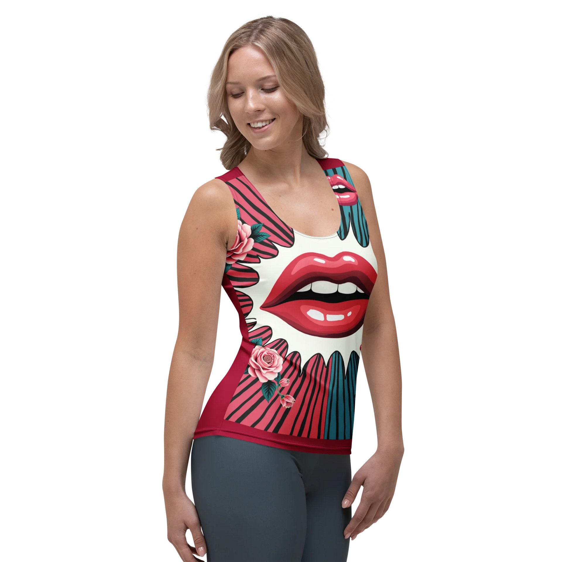 Pop Art Kiss Women's Tank Top product image (4)