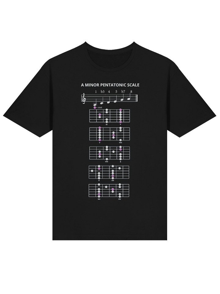 A Minor Pentatonic T-SHIRT in Black & Blue! product image (1)