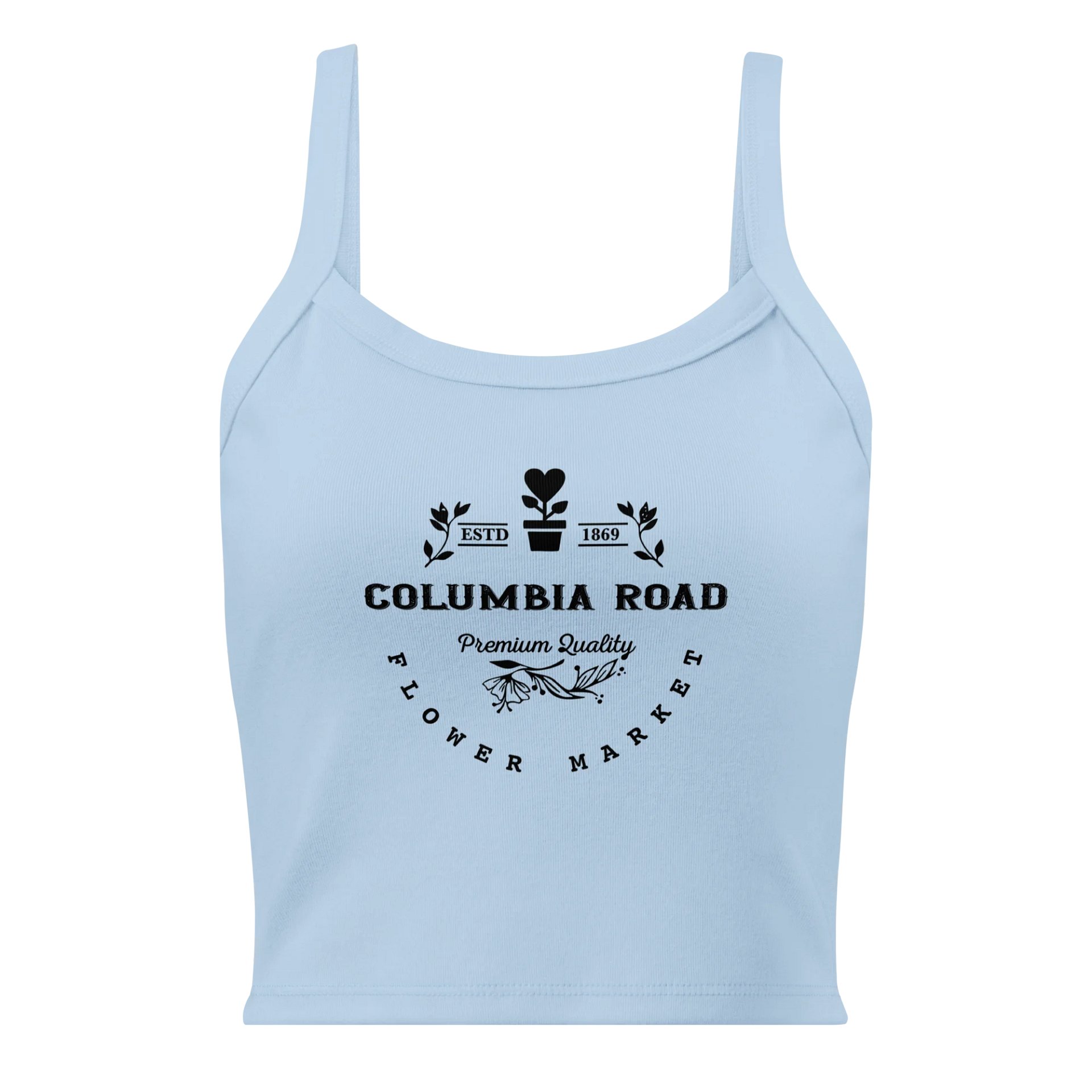 Columbia Road Market Women's Ribbed Tank Top (Blue) product image (1)