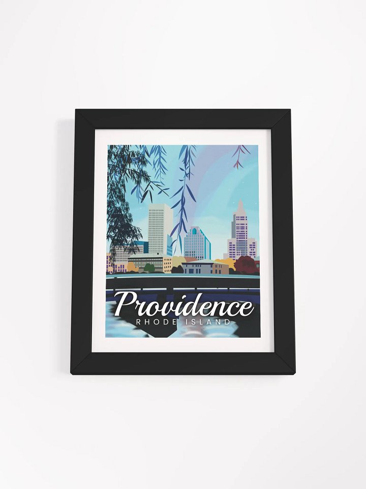 Providence, Rhode Island Illustration | by Monique Faella Designs™ | Framed Museum-Quality Print product image (1)