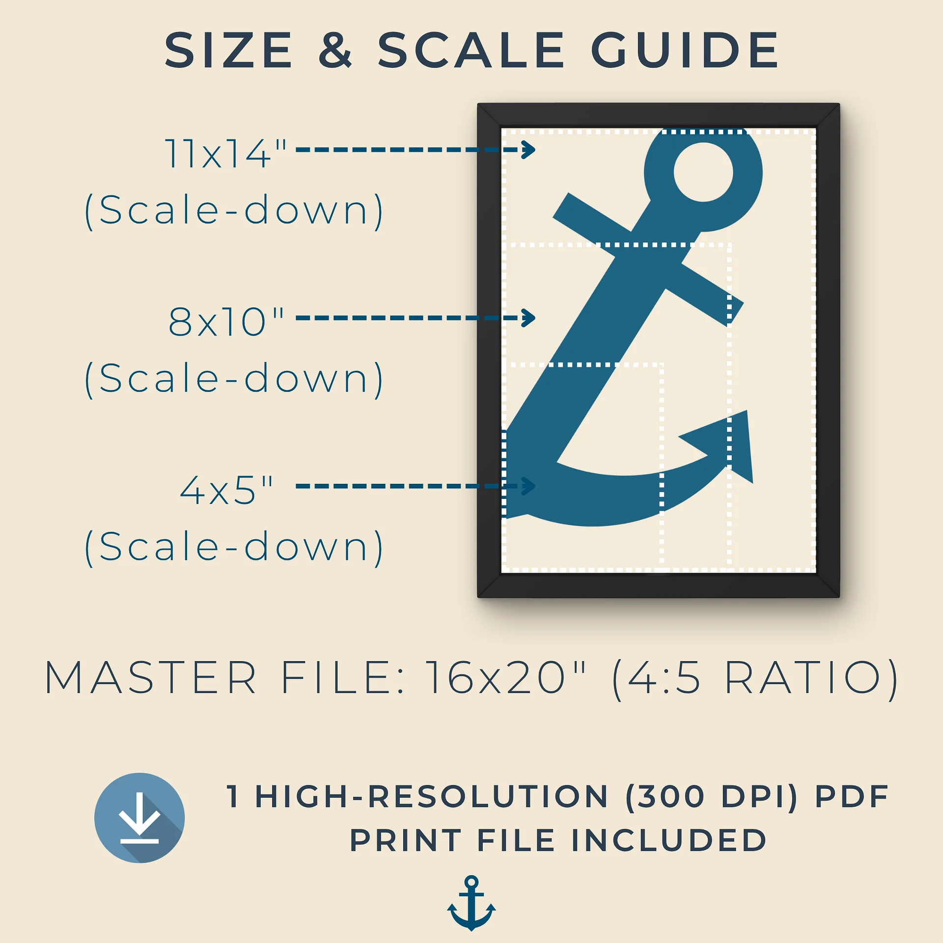 Minimalist Anchor Print. (Digital Download) product image (3)