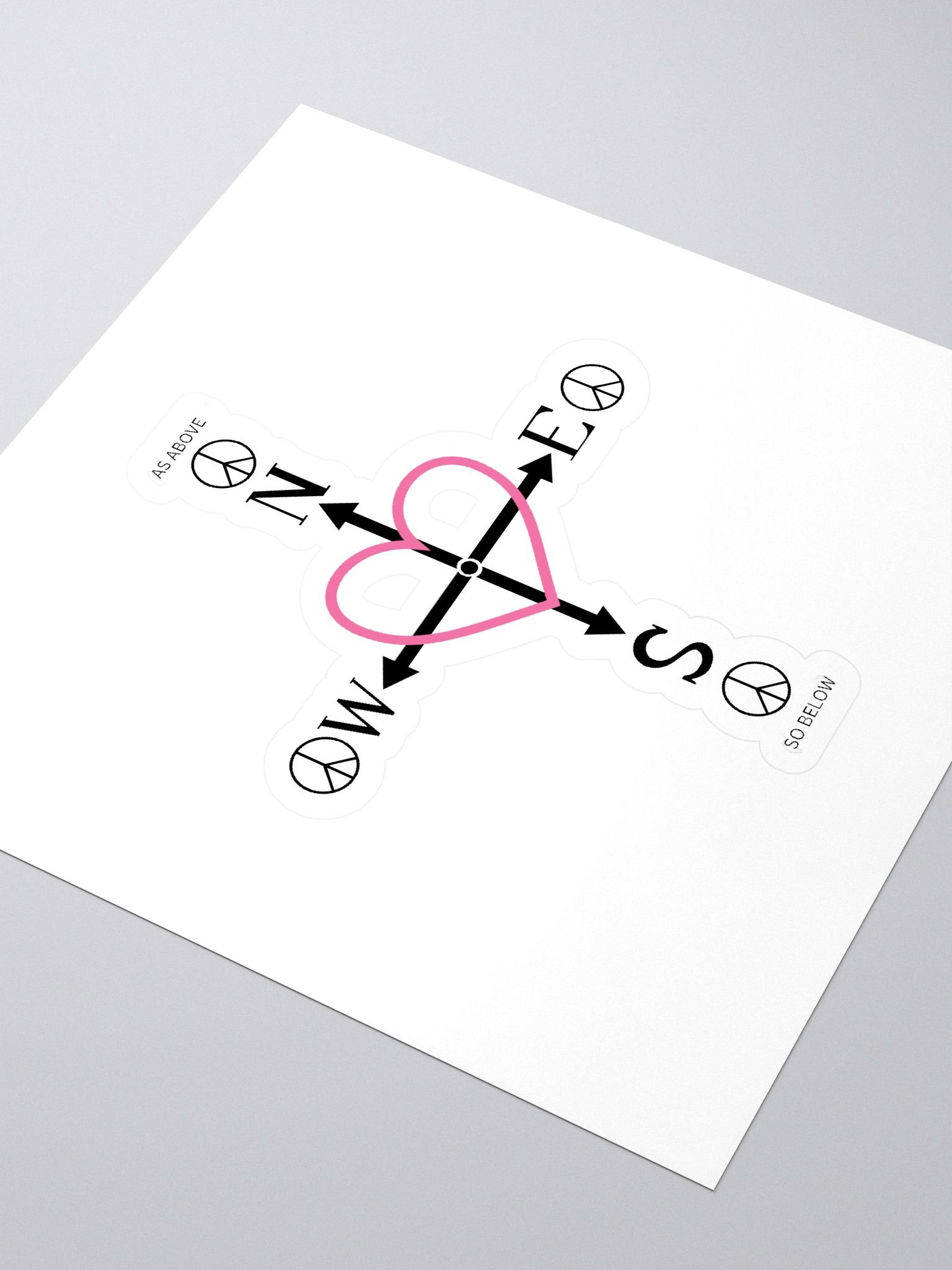 Peace & Love Kiss Cut Stickers product image (3)