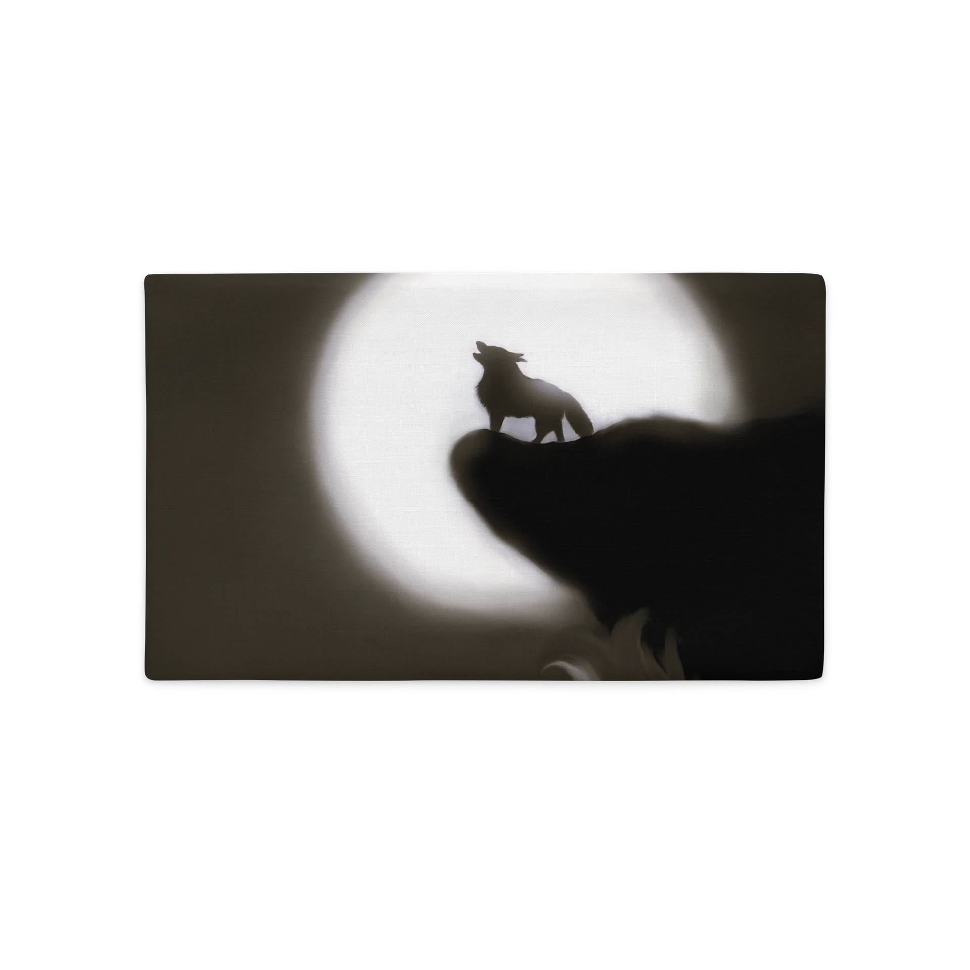 "Wolf on cliff" Premium Pillow Case product image (1)