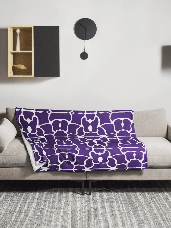 Purple Brick Mosaic Throw Blanket product image (7)