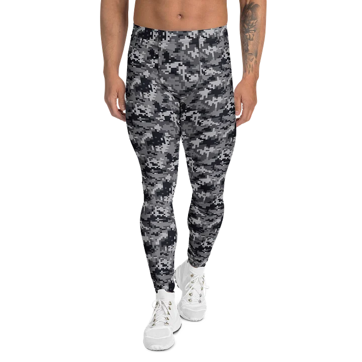 Comfortable Men’s Leggings Digital Camo Pixel product image (1)