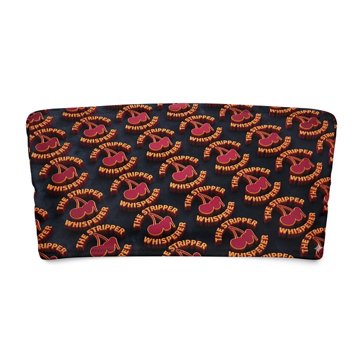 neon cherry all over print recycled bandeau bikini product image (1)