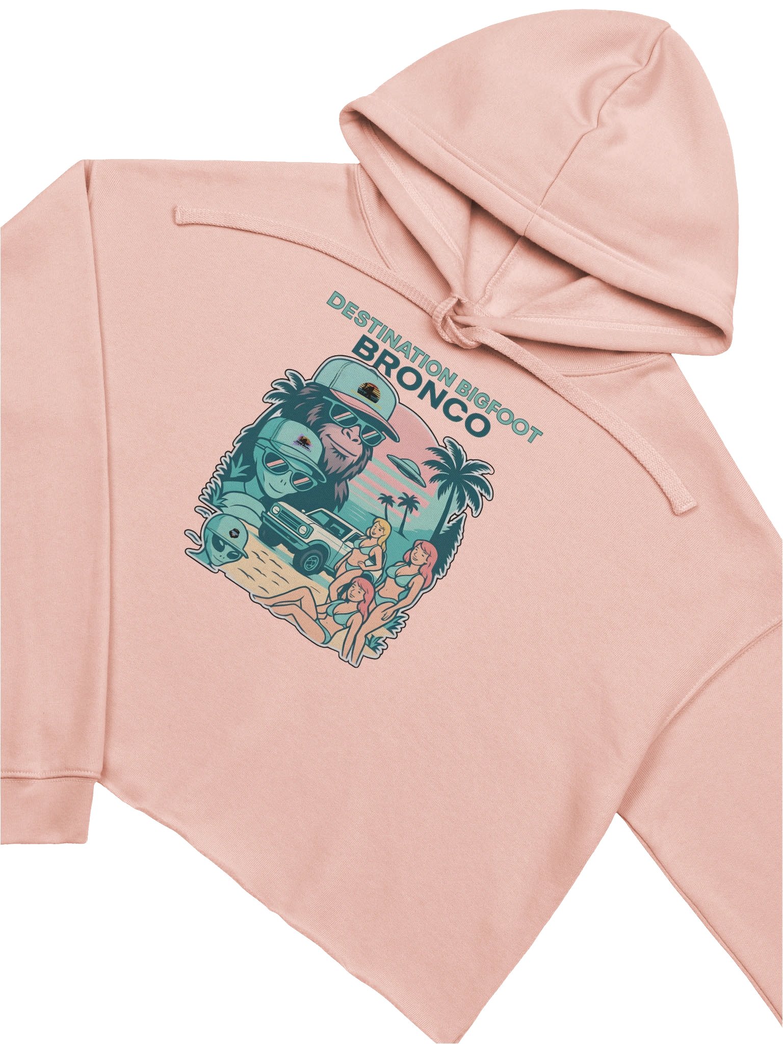Destination Bigfoot Bronco Legends Of Sunset Best Friend's Bella+Canvas Fleece Women's Crop Hoodie (Multiple Colors Available) product image (12)