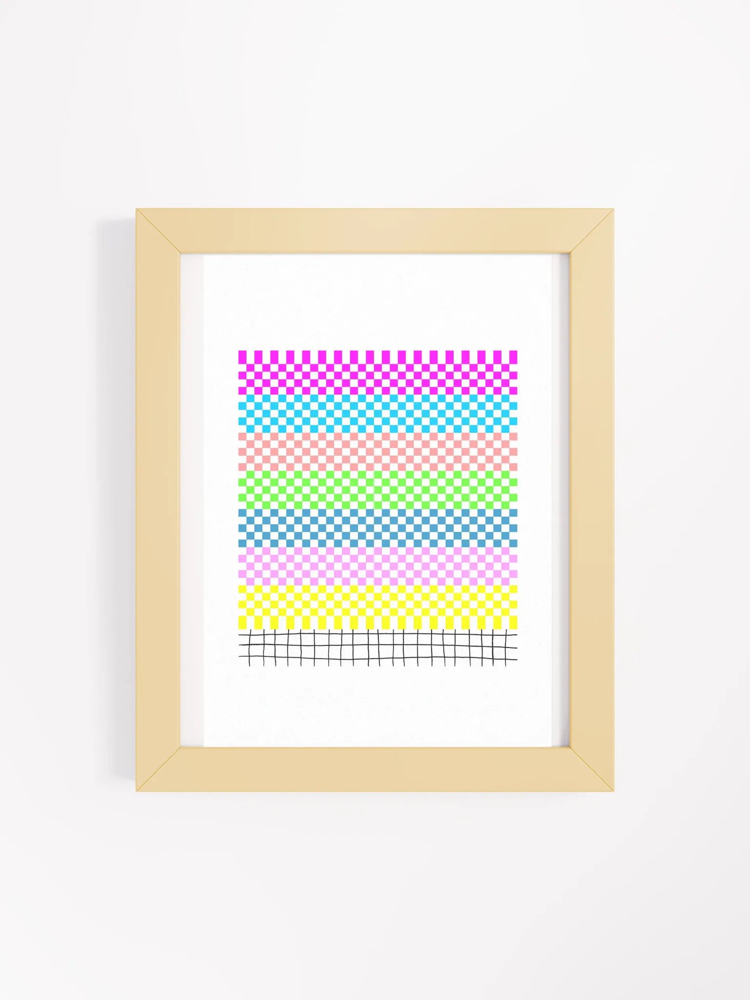 Vibrant Checkered Mesh Framed Poster product image (51)