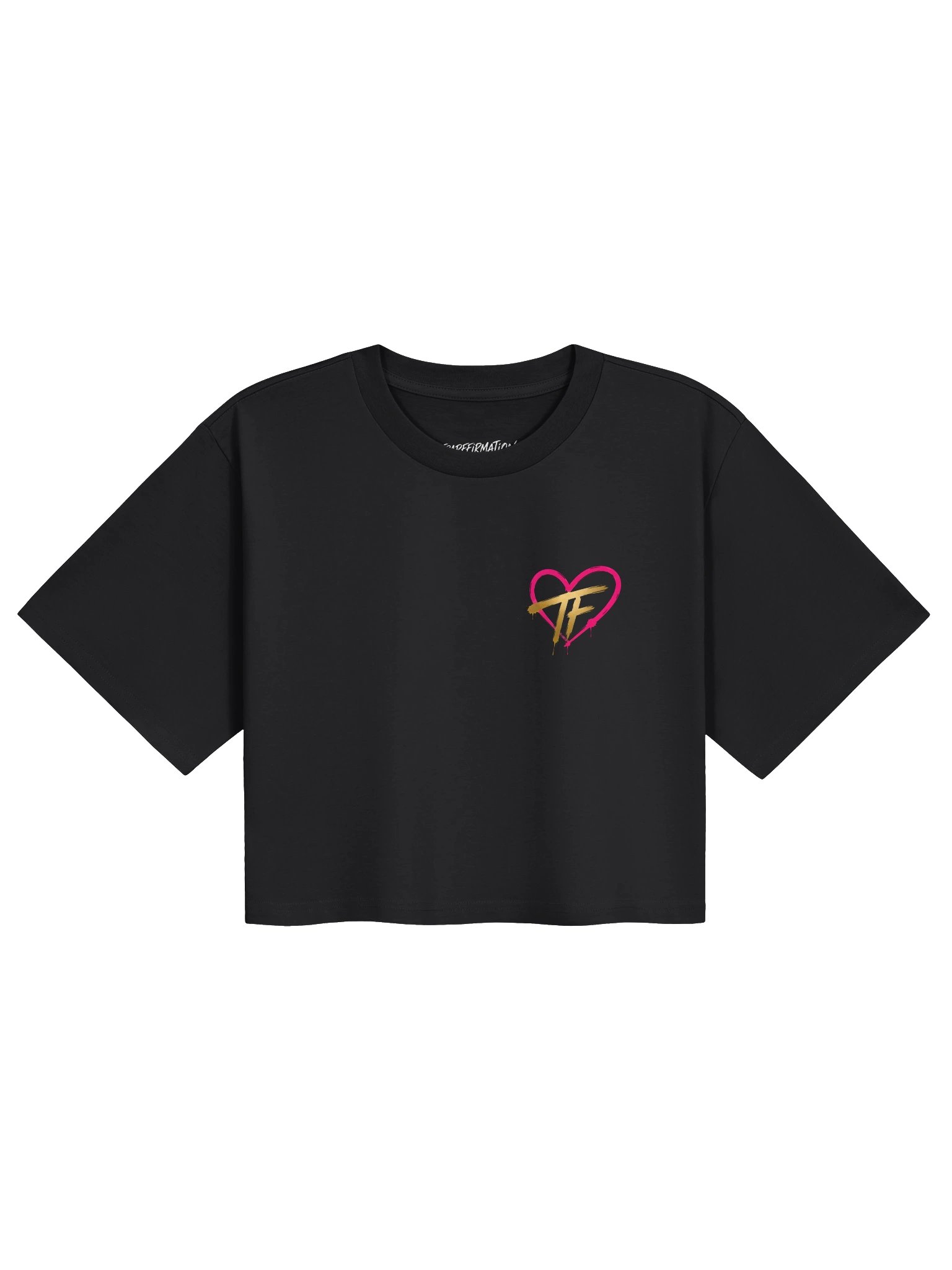 Trapffirmations Signature Crop Tee | Black product image (1)