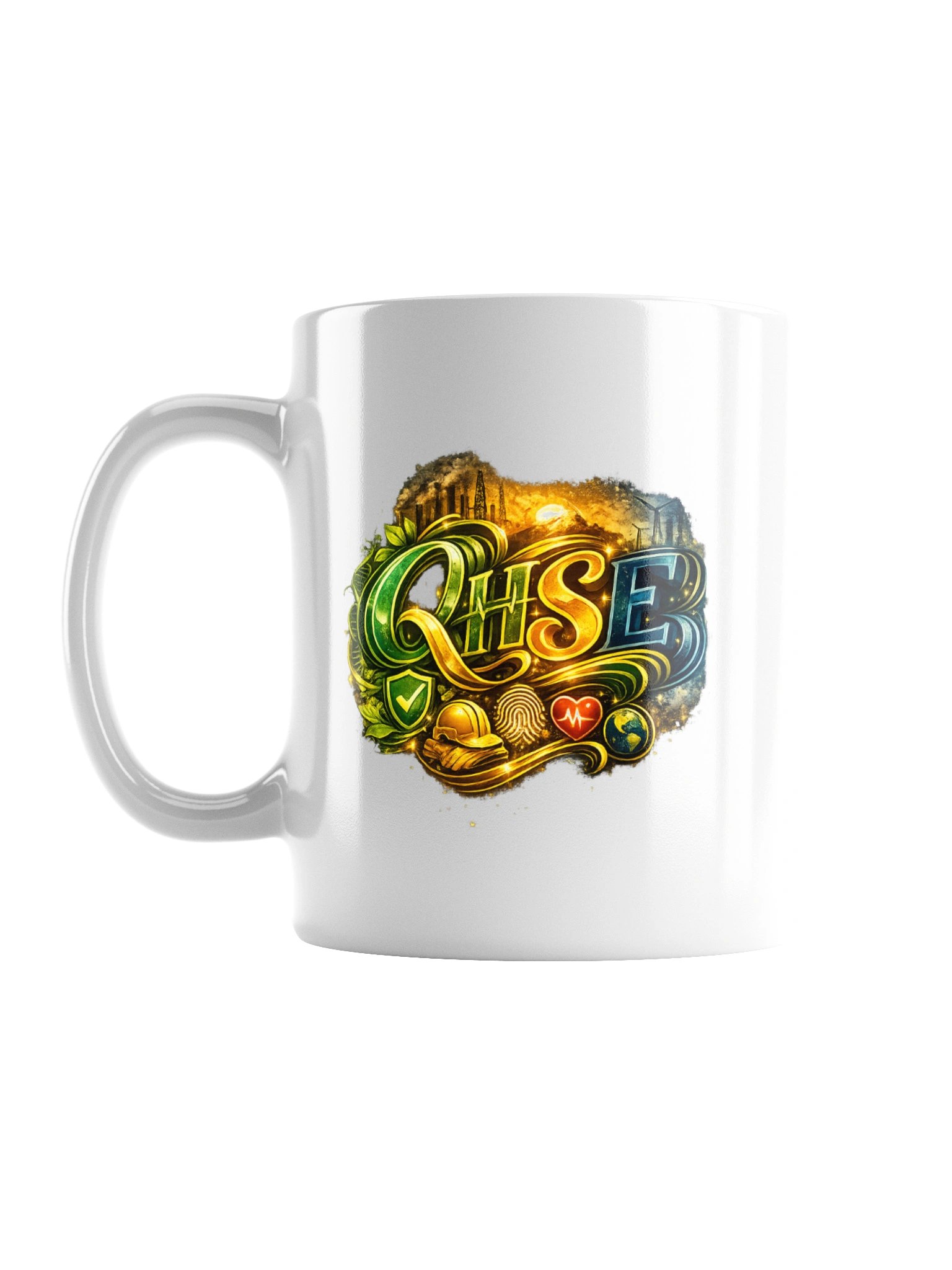 QHSE White Glossy Mug – Quality, Health, Safety & Environment Coffee Mug | QHSE Professional Gift product image (1)