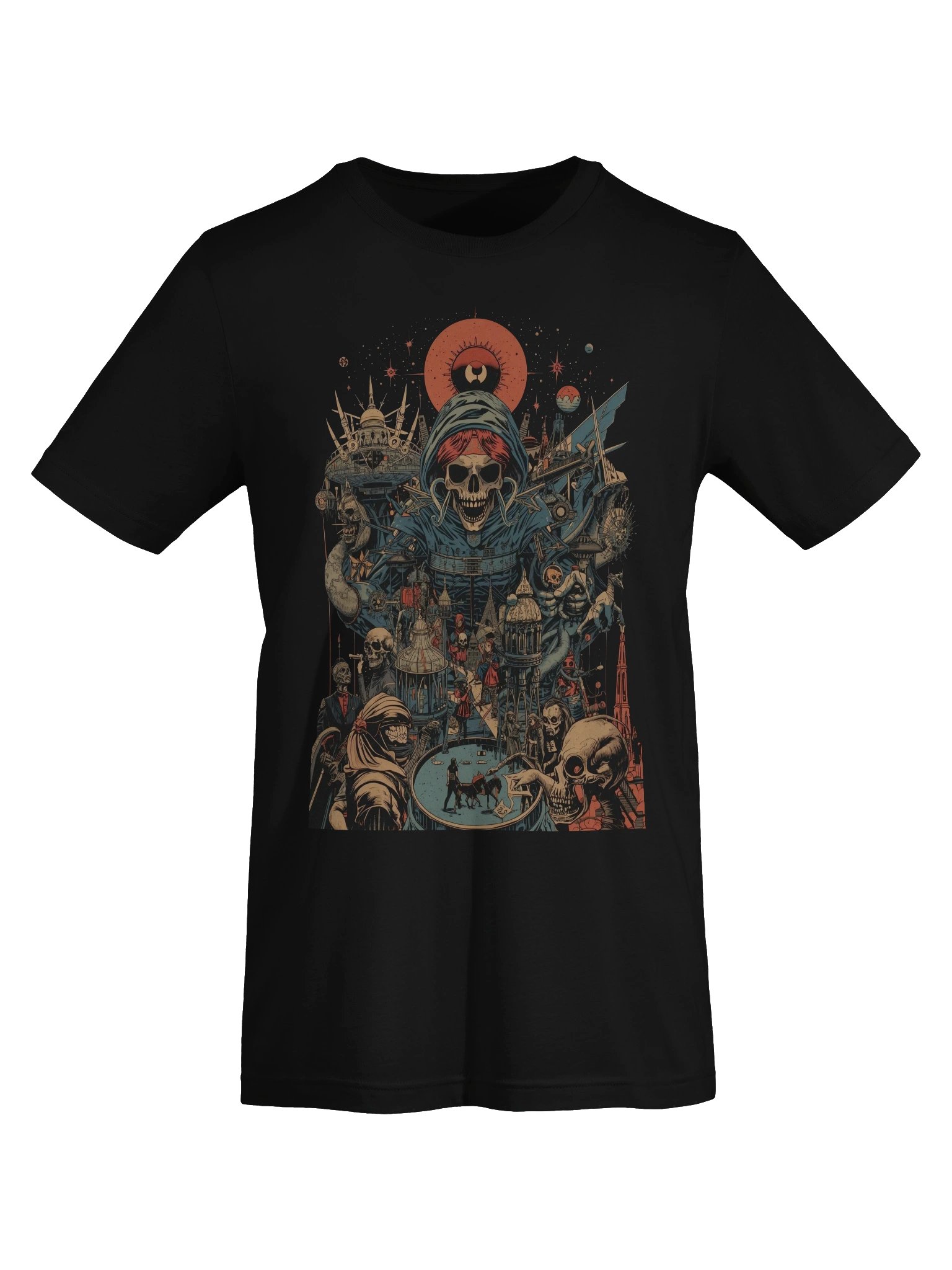 Crimson Sun Skullscape Lightweight T-Shirt product image (4)