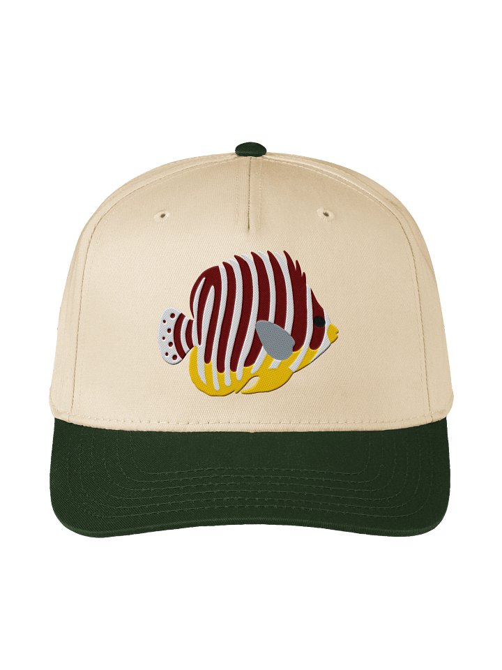 Multibar Angelfish Embroidered Mid-Profile Baseball Cap | Saltwater Reef Fish Hat product image (13)