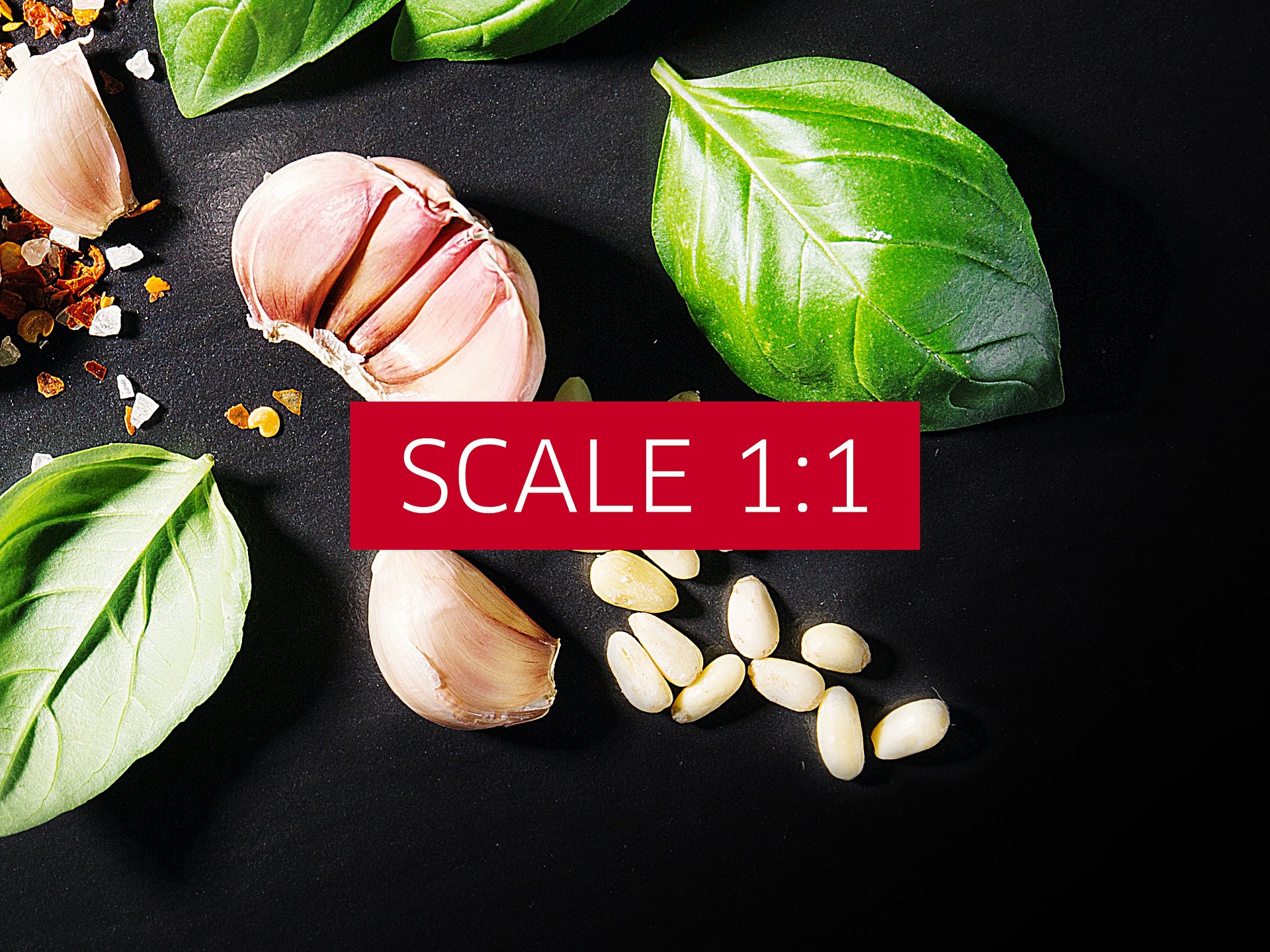 Food kitchen poster: Garlic and basil (Italian, Spanish cuisine) — Kitchen wall decor product image (5)