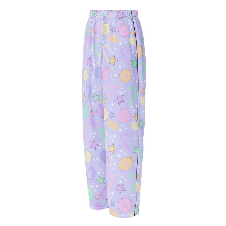 Pastel Christmas Silky All-Over Print Women's Pajama Pants product image (1)