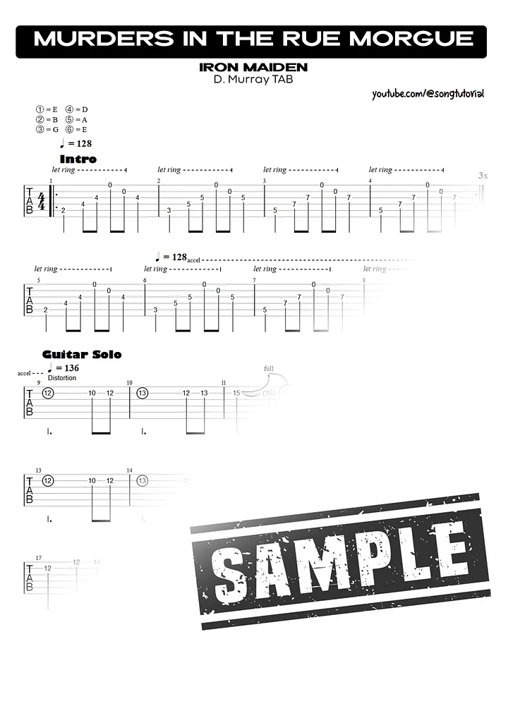 Sanctuary | PDF Tab + Guitar Pro | Iron Maiden product image (2)