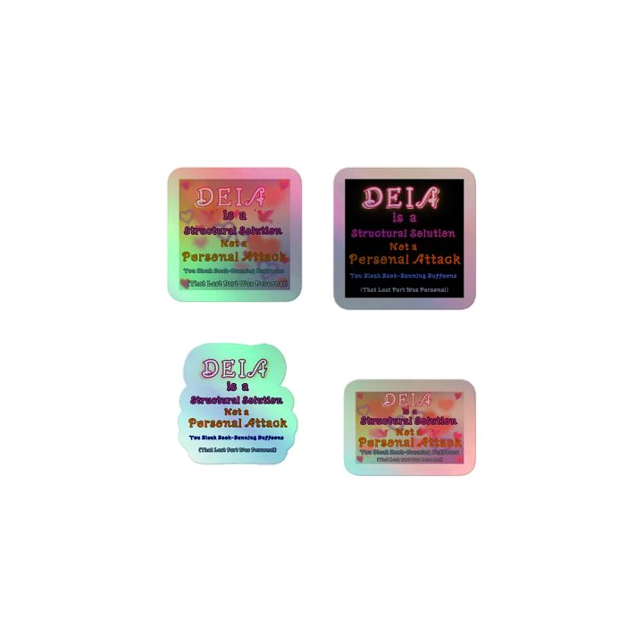 Hands Off DEIA, Structural Solution, Holo Sticker Pack product image (1)