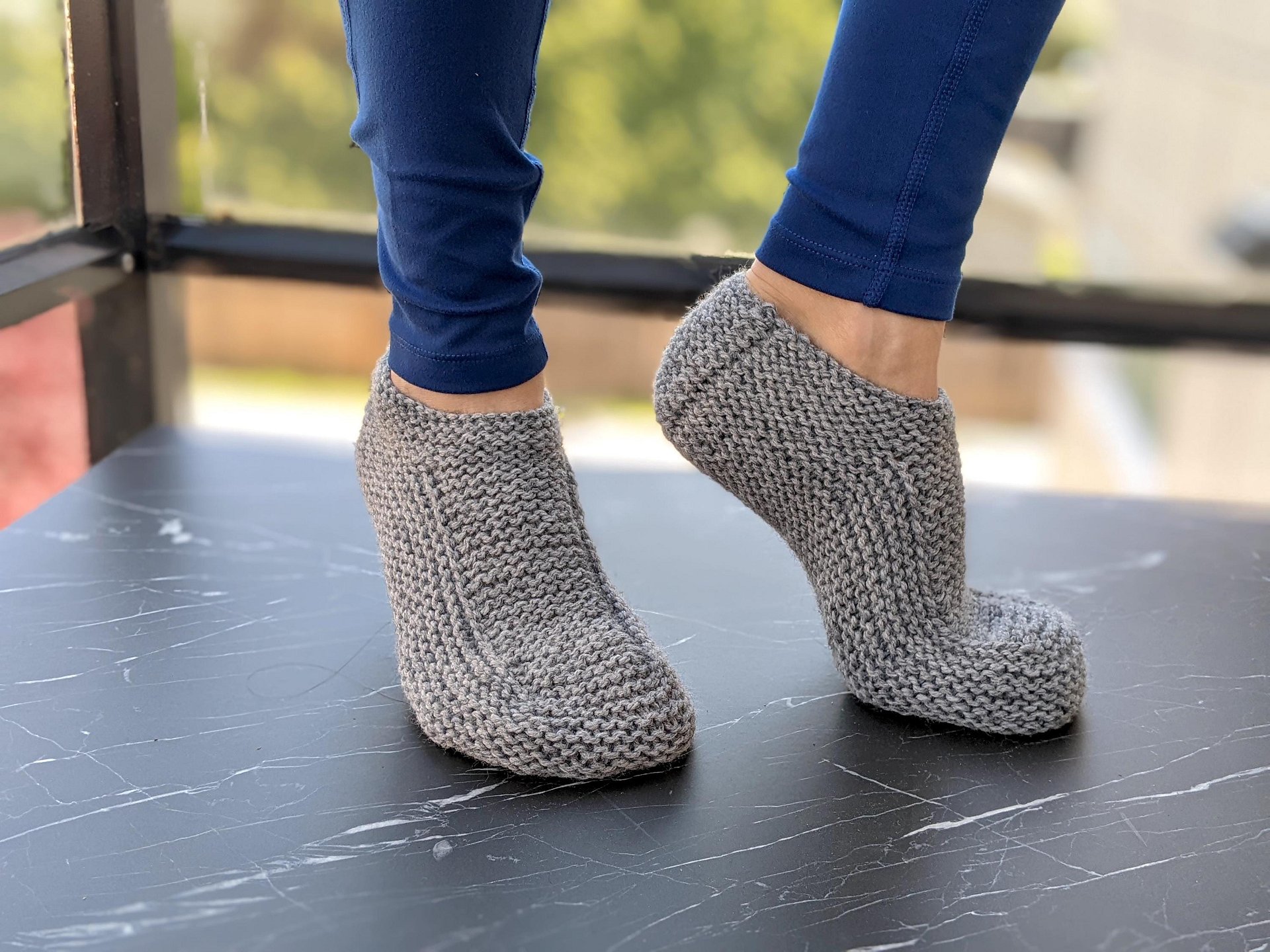 Flat Knit Low-Cut Slipper Socks Pattern product image (3)