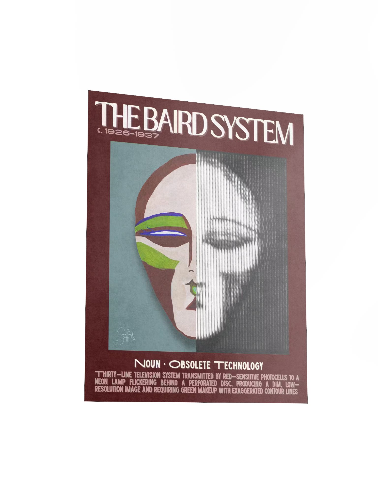 BAIRD SYSTEM Art Print - Early Television Makeup History Poster (11×14) product image (3)