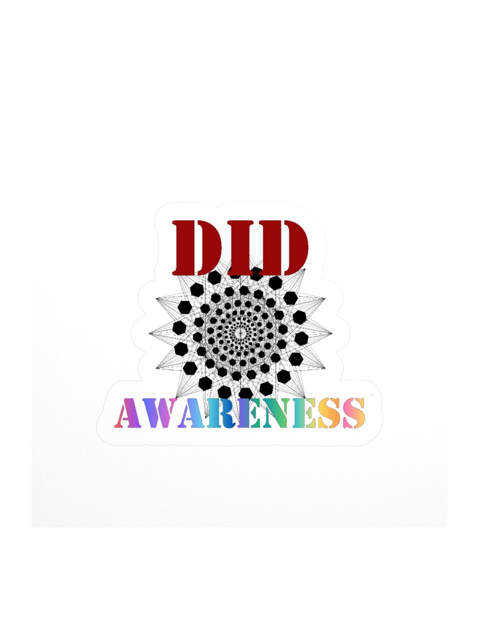 DID Awareness Fractal Kisscut Sticker product image (1)