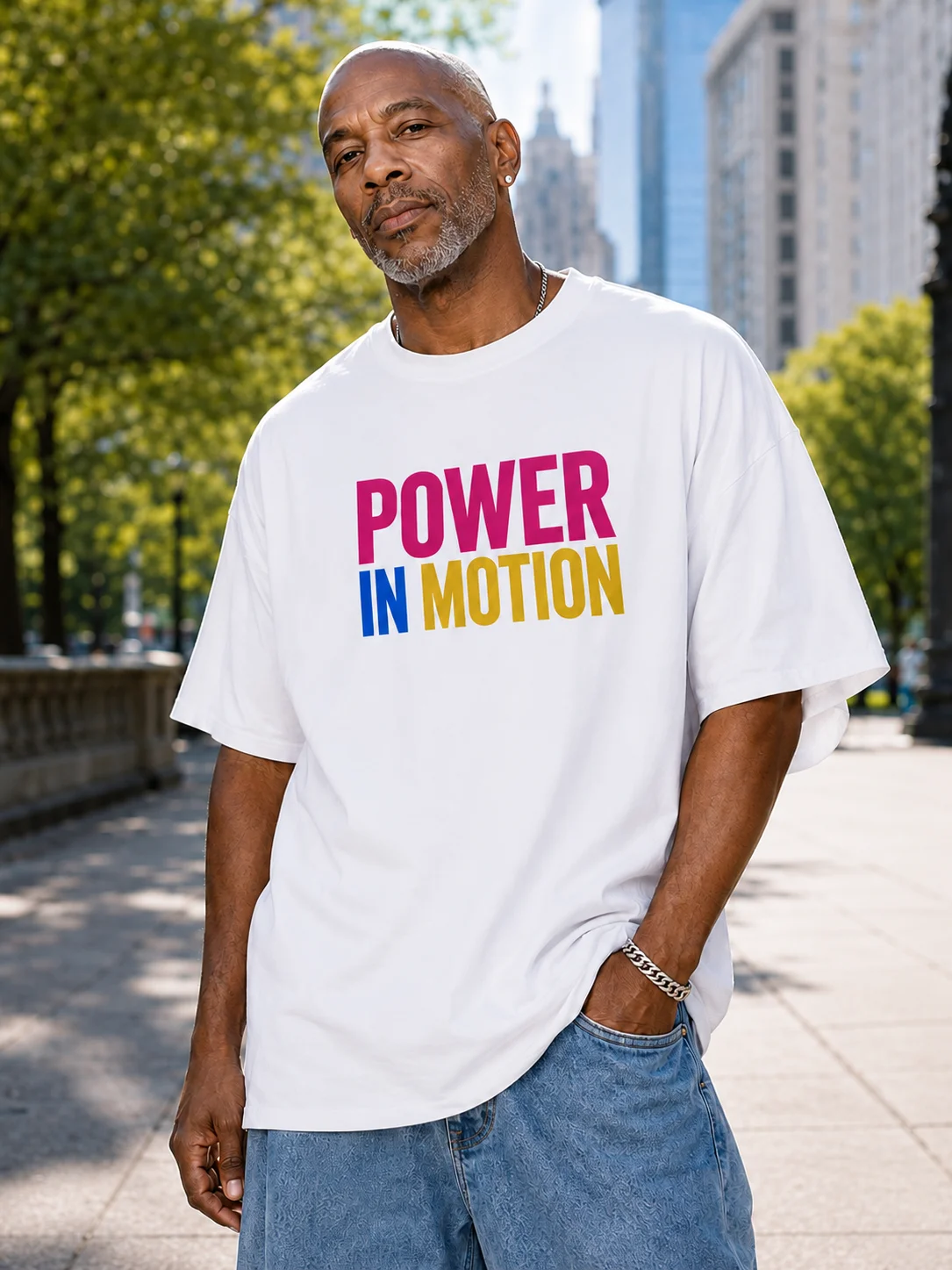 Power in Motion — White | Unisex T-Shirt product image (2)