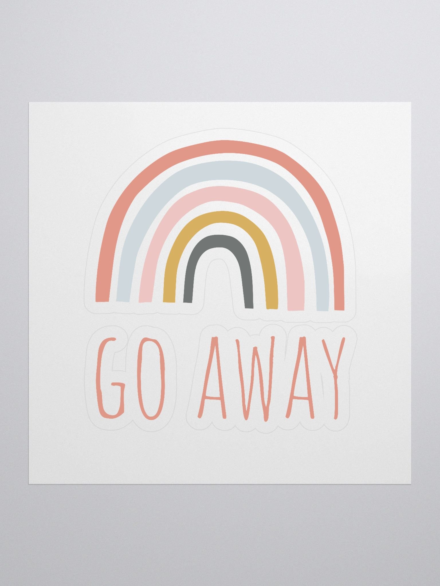 Go Away Rainbow Sticker product image (1)