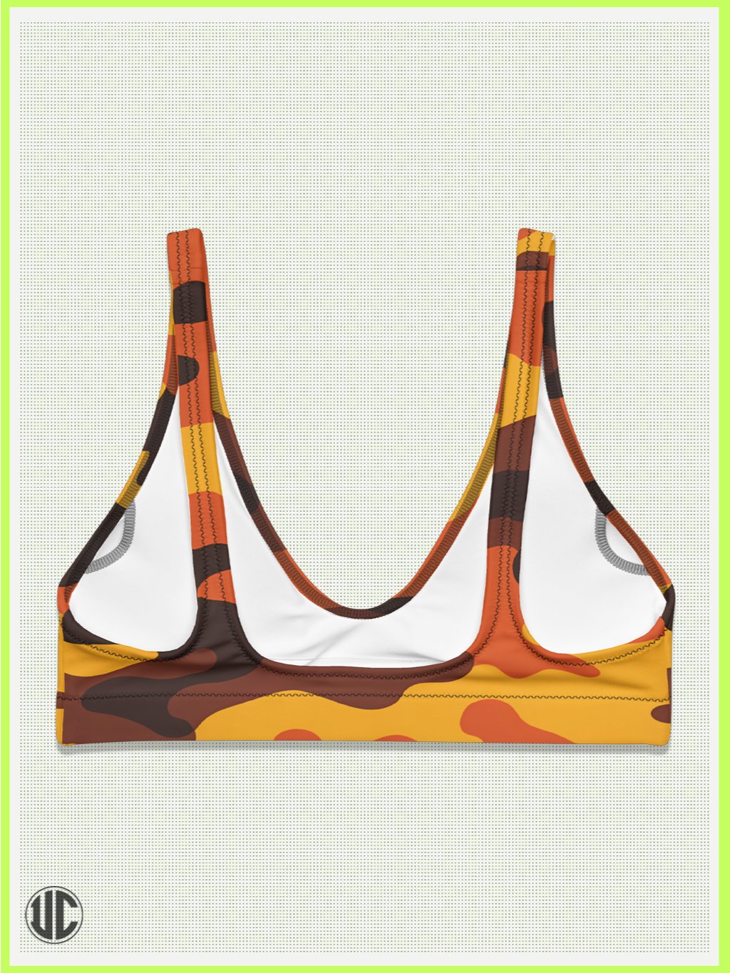 UnkoCon – Savage Sunset Orange Camo Bikini Top product image (2)