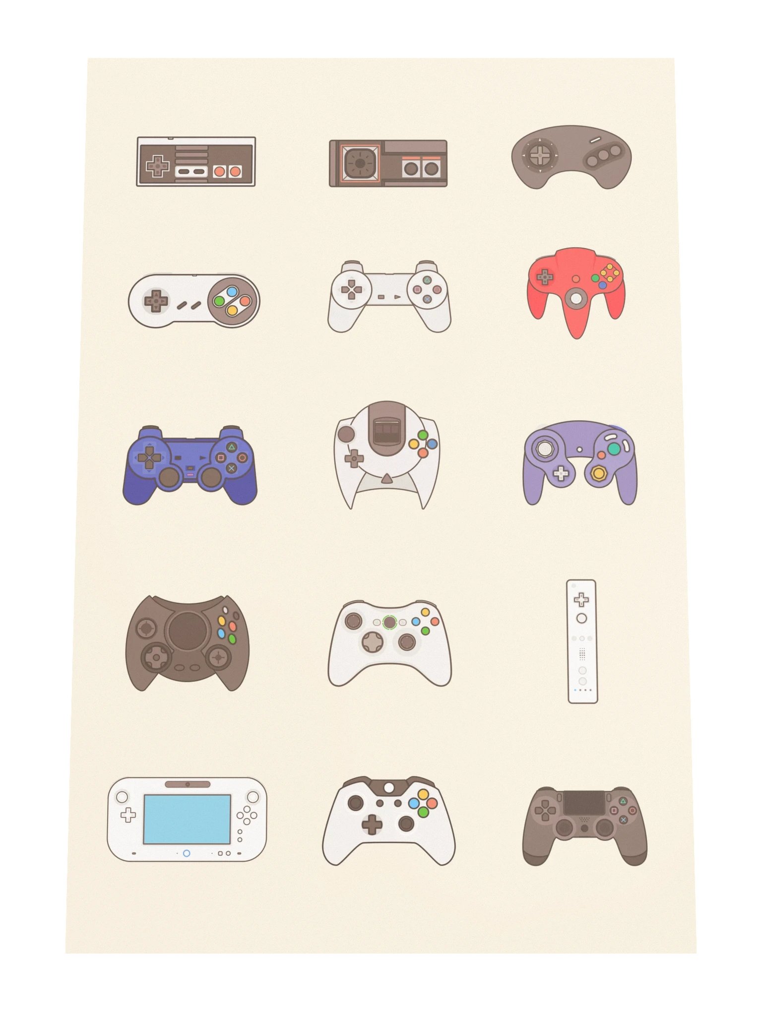 Retro Controllers (Beige) [2x3] product image (4)