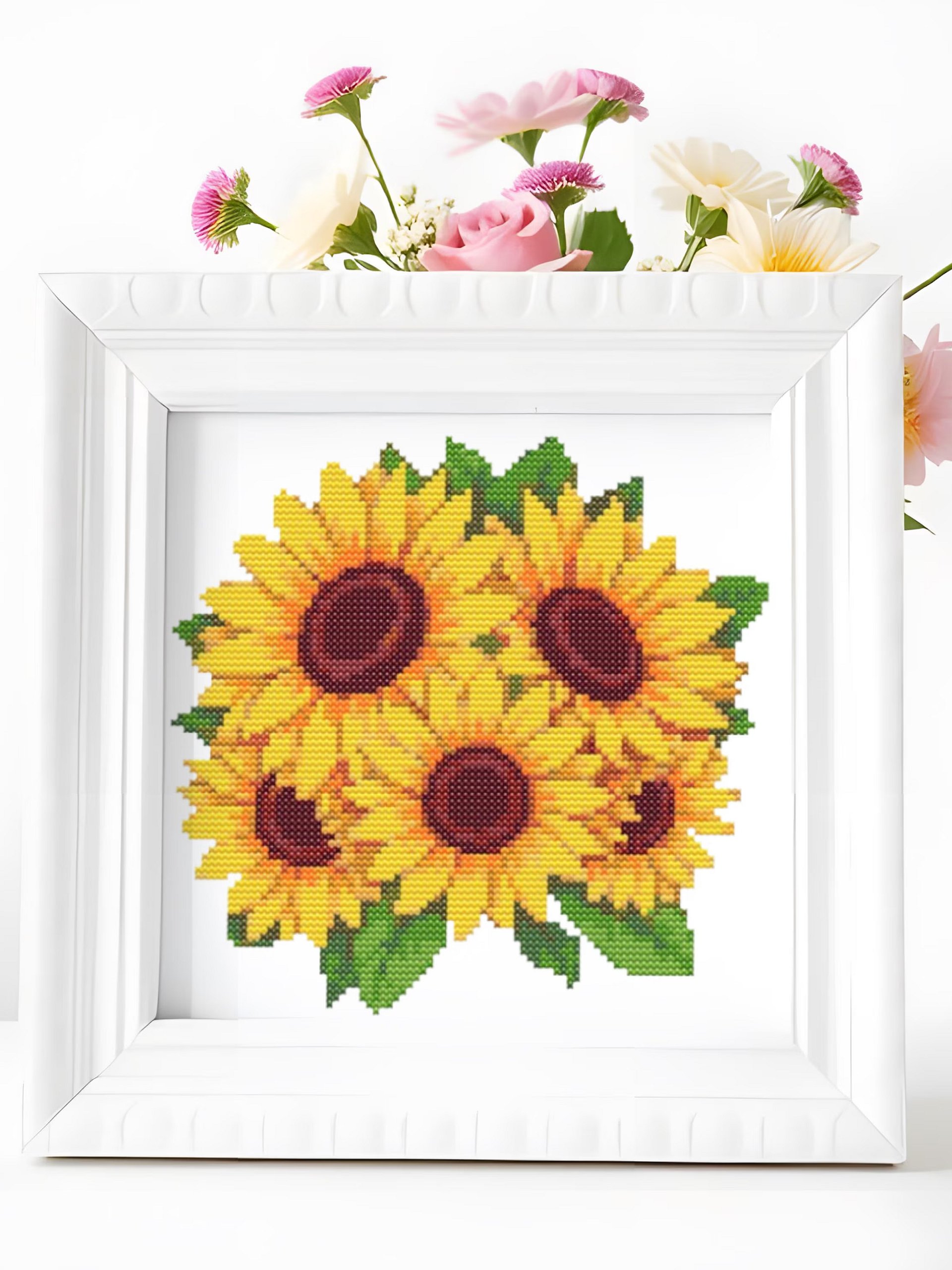 Sunflower Bouquet Cross Stitch Pattern product image (5)
