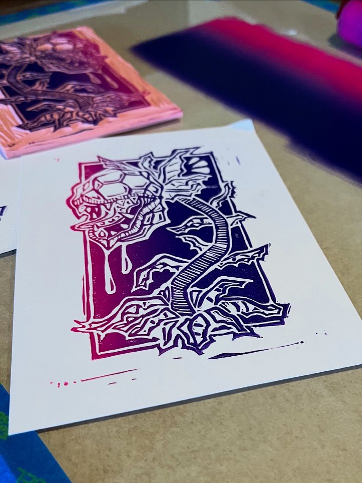 Deku Baba Linocut Print product image (2)
