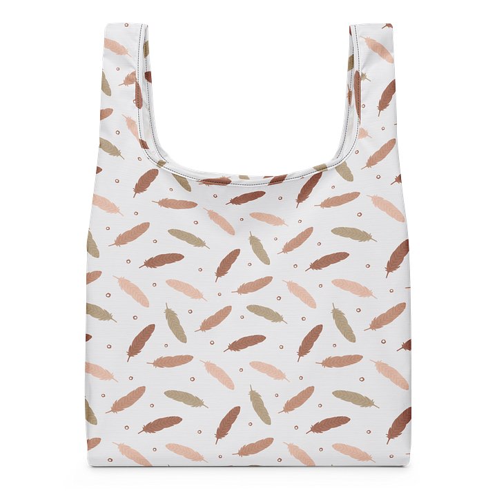 Mocha Mousse Feathers Shopping Bag product image (1)