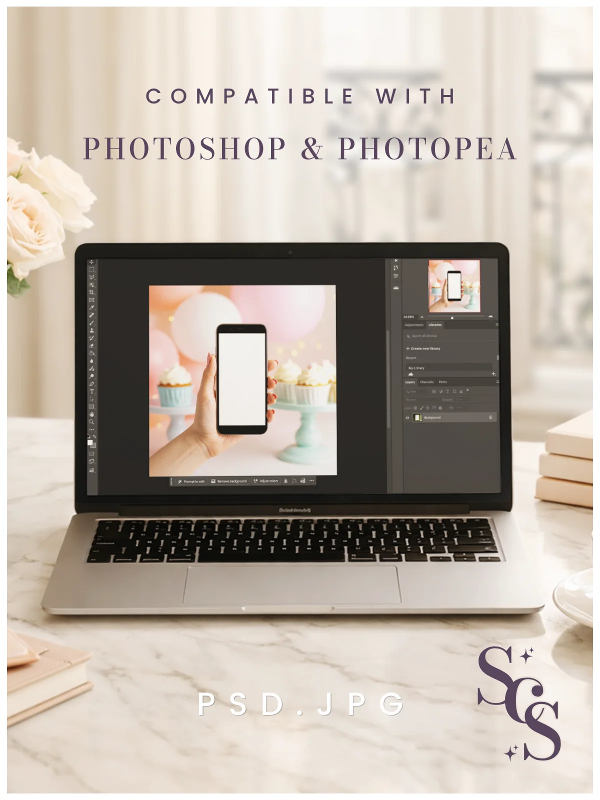 Elegance Phone Display Mockup 1080x1920px for Digital Product & Invitations product image (3)