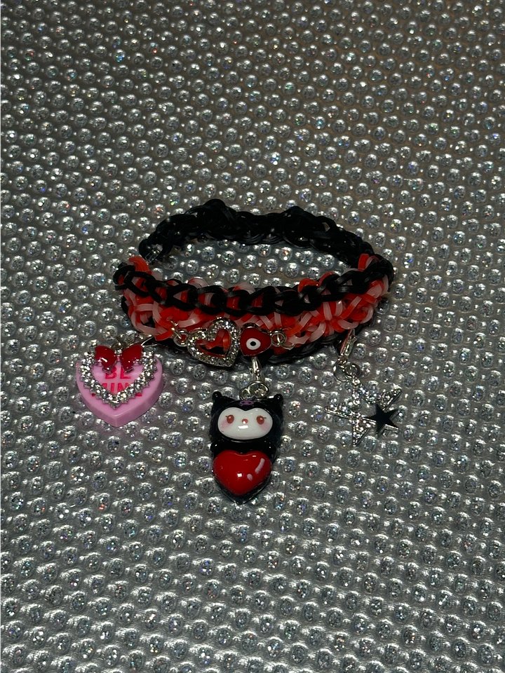 ‘ Be Mine’ Kuromi Lover Evil Eye Elastic Band Bracelet product image (2)