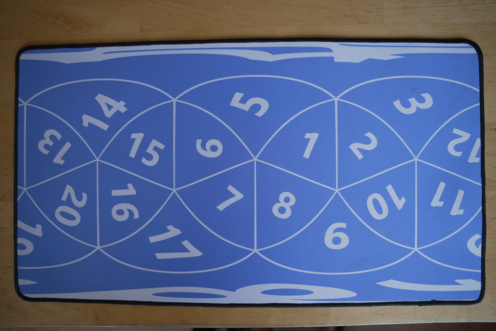 Desk mat - Map of 20 sided dice (Blue) product image (3)
