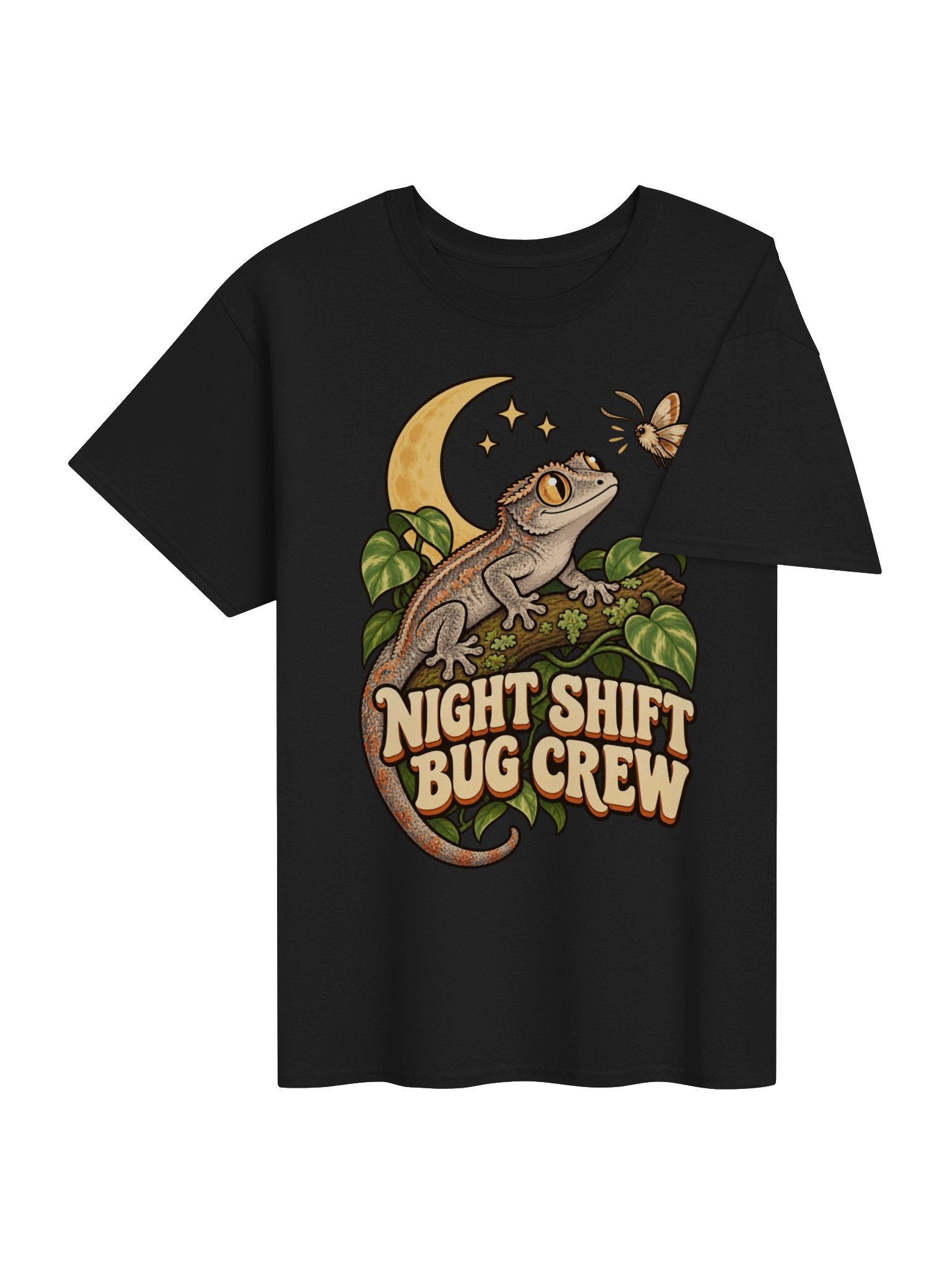 Night Shift Bug Crew Crested Gecko T-Shirt product image (4)