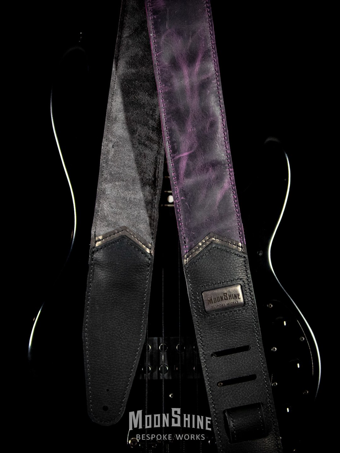 Purple Oil Tan Chevron Padded Guitar Strap product image (2)