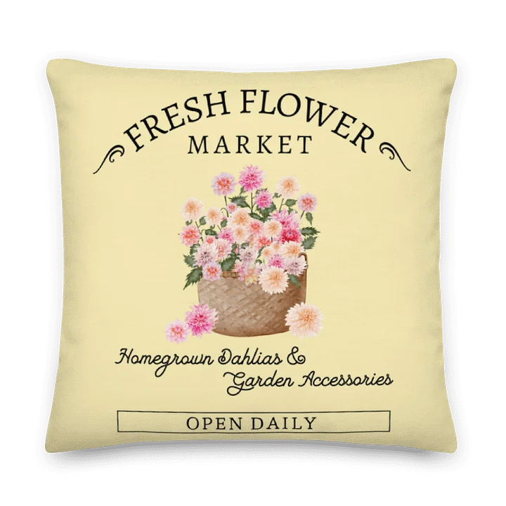 Fresh Flower Market Dahlia Summer Cottage Pillow product image (1)