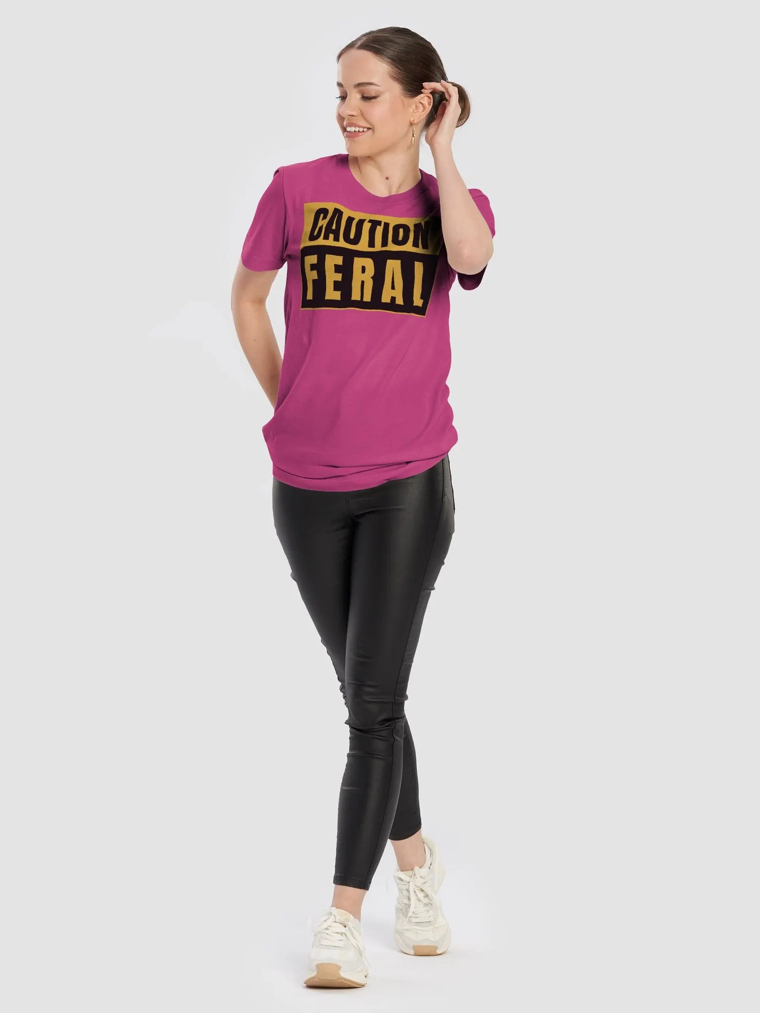 CAUTION FERAL - Bella Canvas 3001 Unisex Supersoft T-Shirt product image (14)