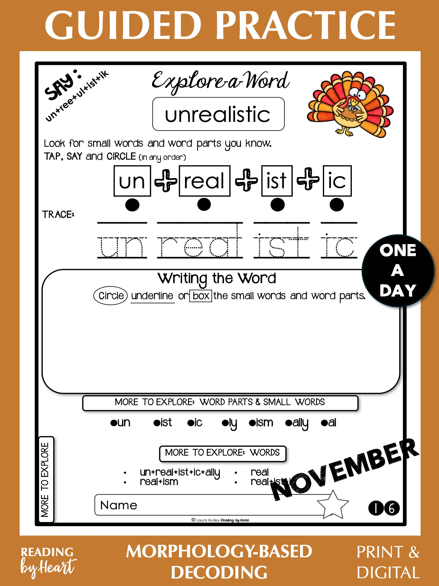 Multisyllabic Words: Guided Practice - November (Print & Digital) (Grades 4-8) product image (1)