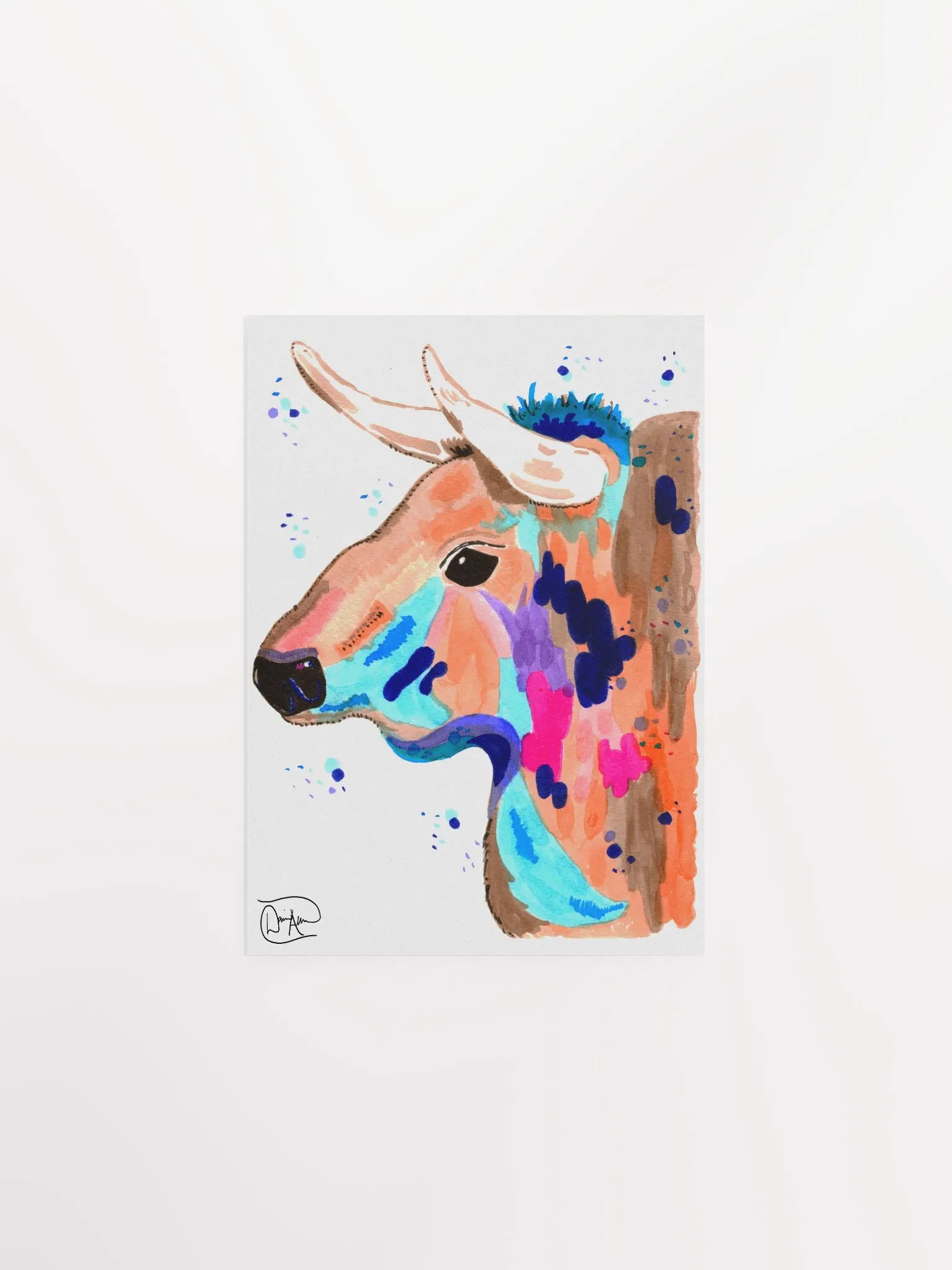 Chaos Bull Watercolour Print product image (1)