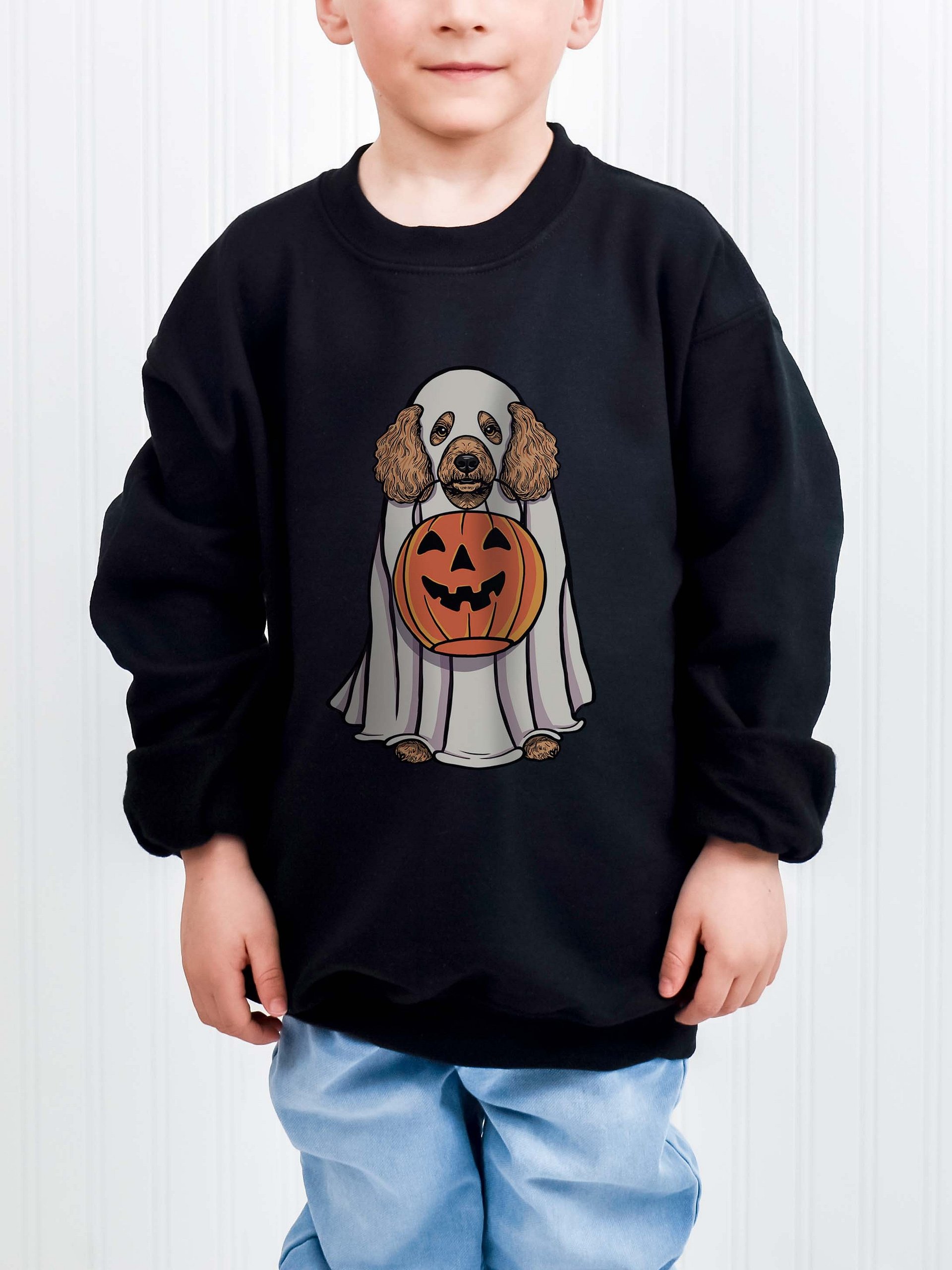Halloween Miniature Poodle(Apricot) Youth Sweatshirt product image (1)