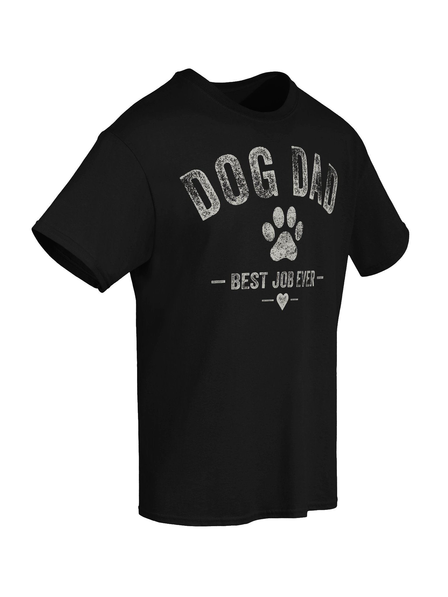 Dog Dad Best Job Ever Paw Print Graphic T-Shirt product image (36)