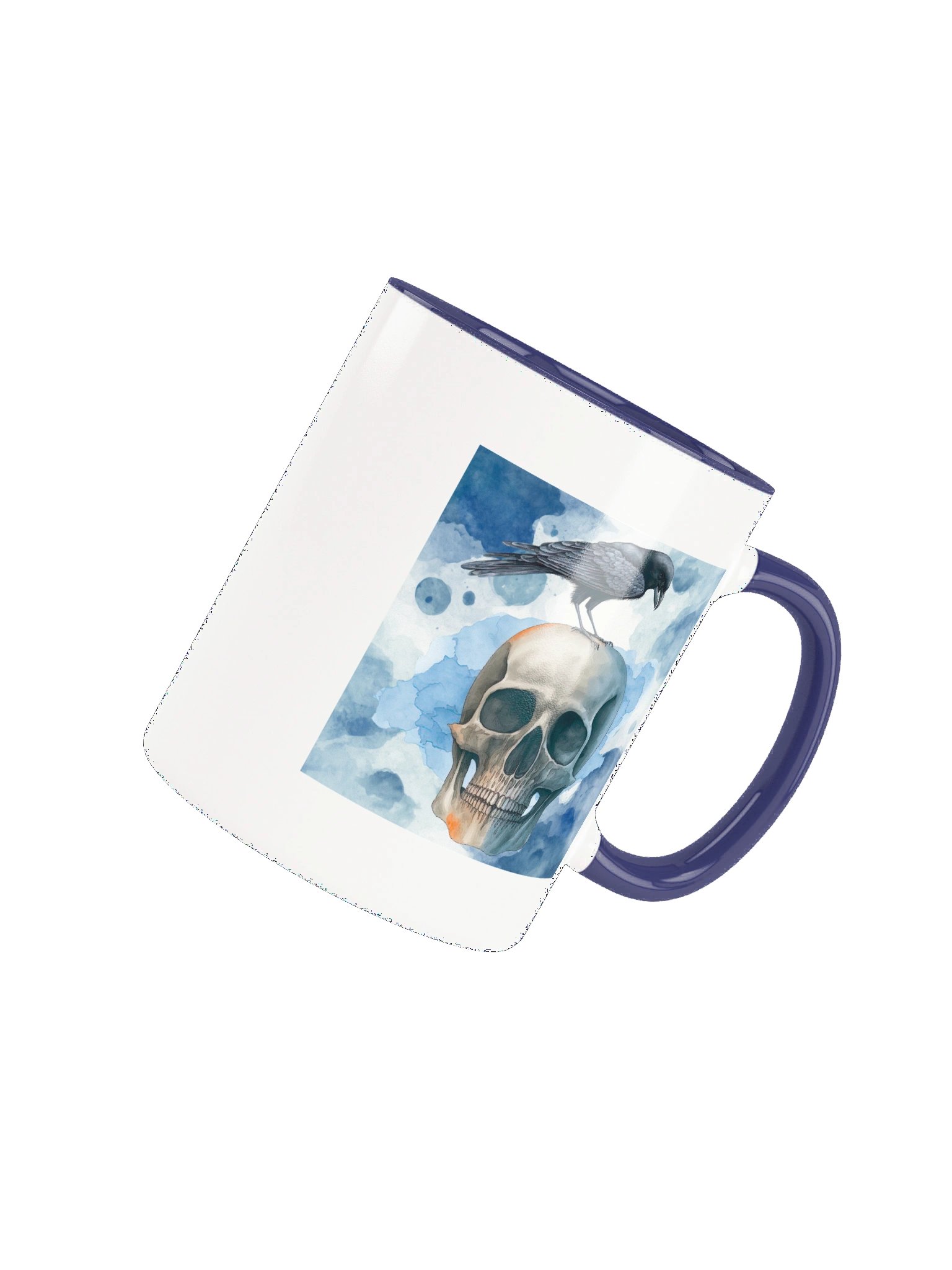The Visitor: Ethereal Crow and Skull Ceramic Mug product image (4)