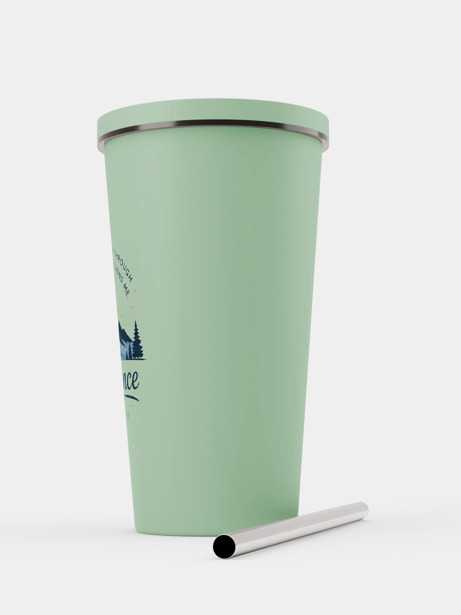 Philippians 4:13 Resilience Insulated Tumbler with Straw product image (5)