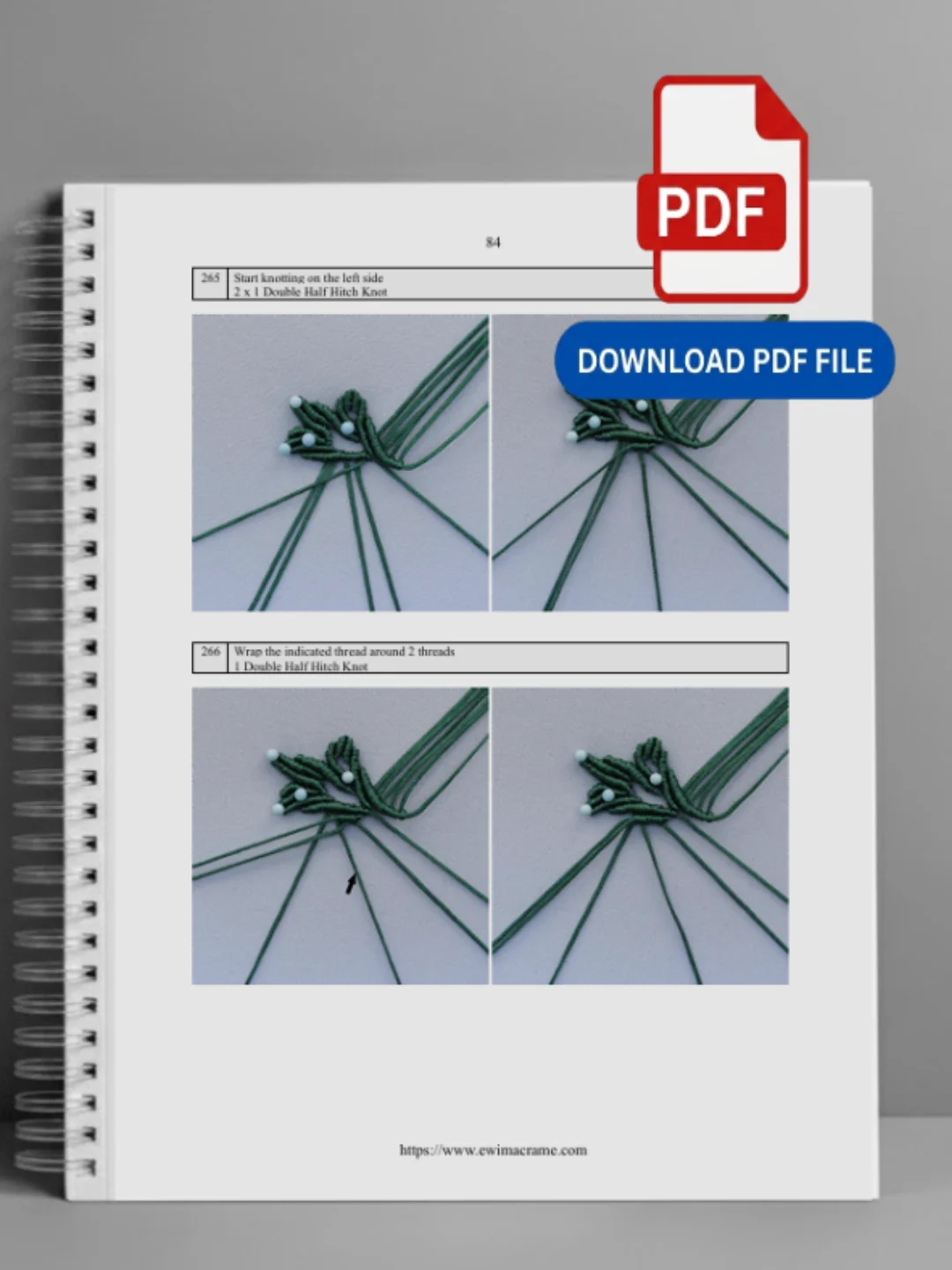 Micro Macrame Thistle – Photo Tutorial product image (3)